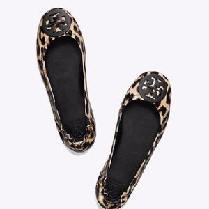 Tory Burch Minnie Travel Ballet Flats Leopard